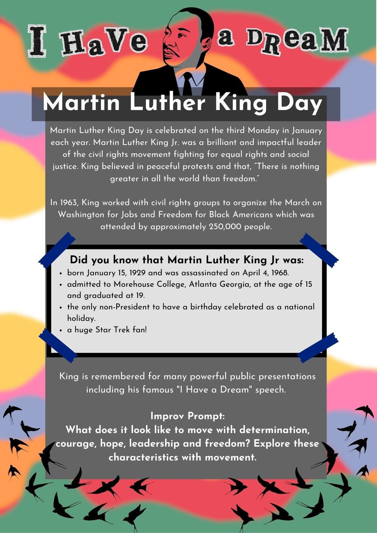 Martin Luther King Day Activity